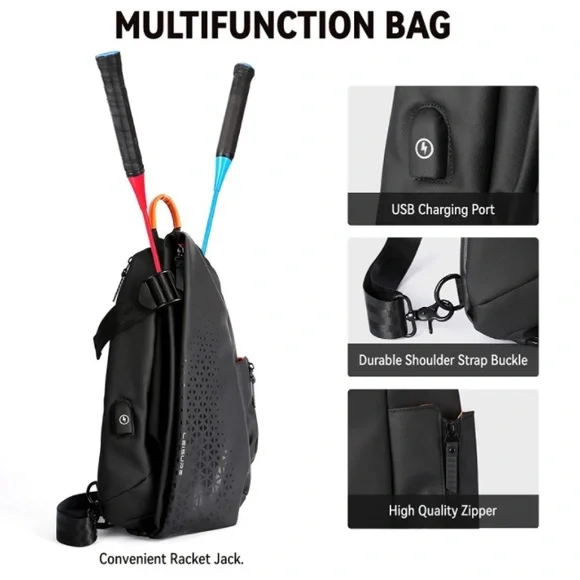 Anti-Theft Crossbody Sling Bag Magnetic Strap Buckle Water Resistant